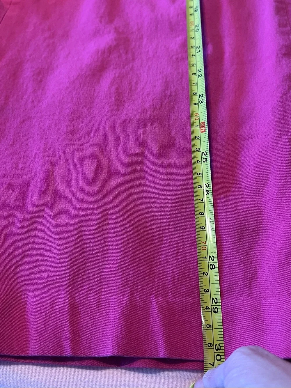 J. Crew Bright Pink Stretch Woven Cropped Pants Petite 10P Tailored Fit Nautical